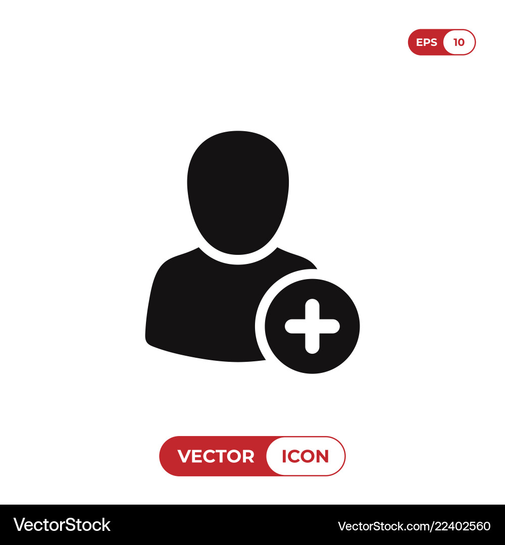 Add new user icon Add new user icon vector image