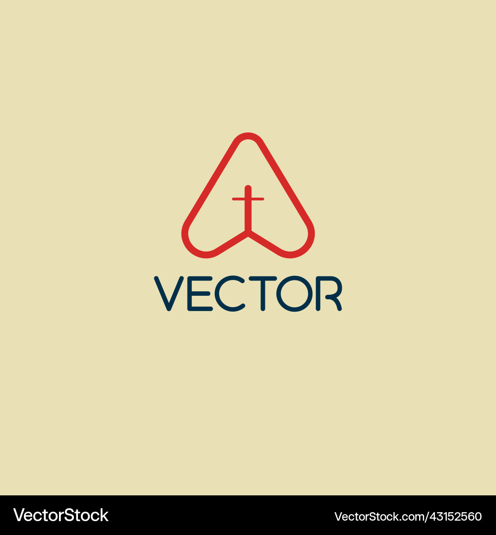 Brief a mit christian Kreuz Kirche Logo Brief a mit christian Kreuz Kirche Logo vektorbild
