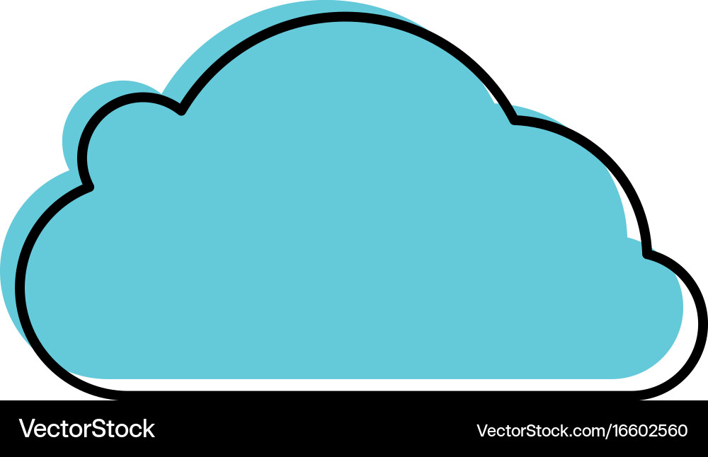 Cloud computing symbol vector image