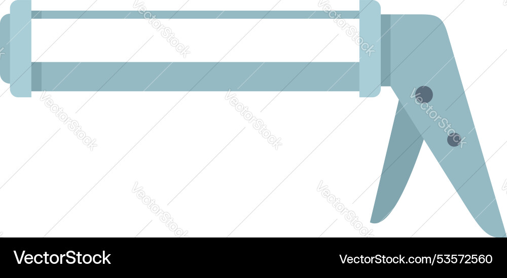 Construction silicone tube glue gun with metal Construction silicone tube glue gun with metal vector image