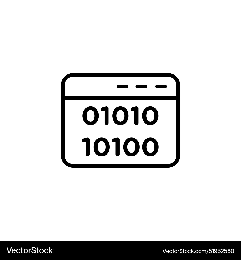 Digital binary code icon perfect for software Digital binary code icon perfect for software vector image