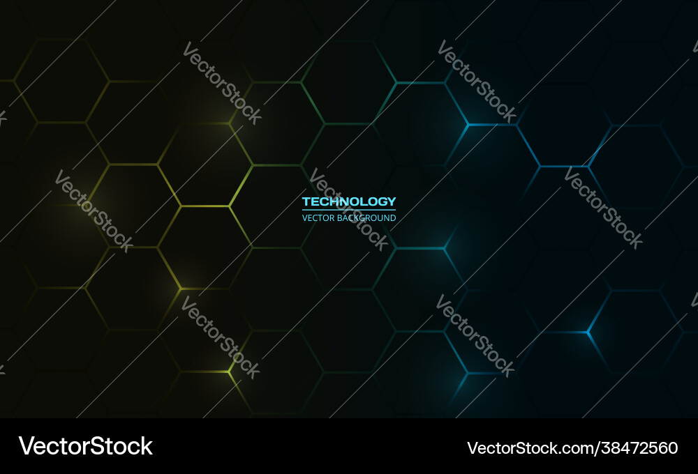 Hexagonal Tech Abstract Background Vector Image