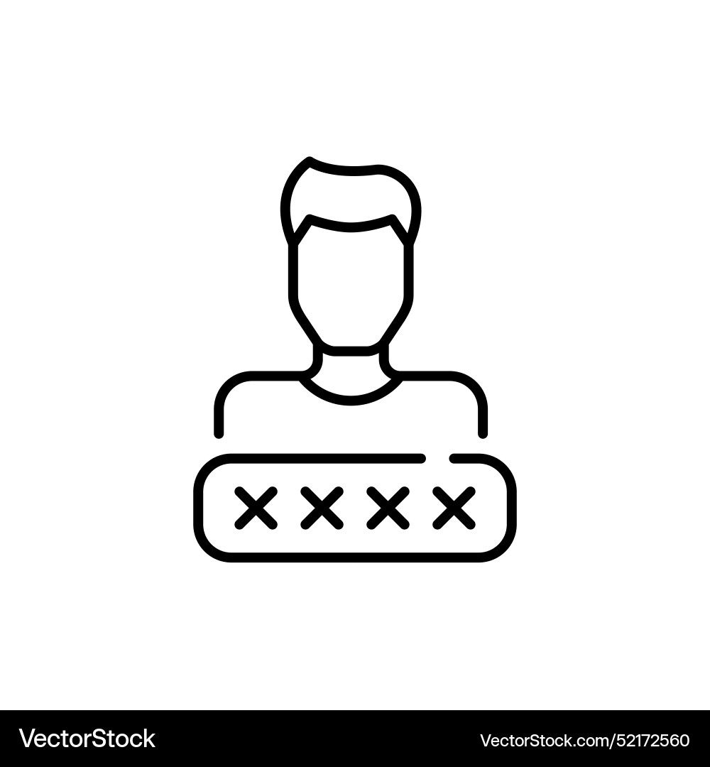 Male user avatar and password input box secure Male user avatar and password input box secure vector image
