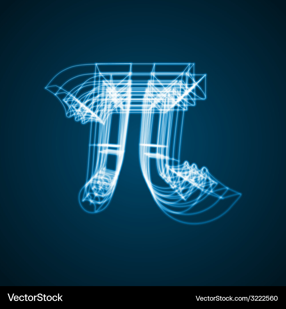 Mathematical constant pi Vector Image