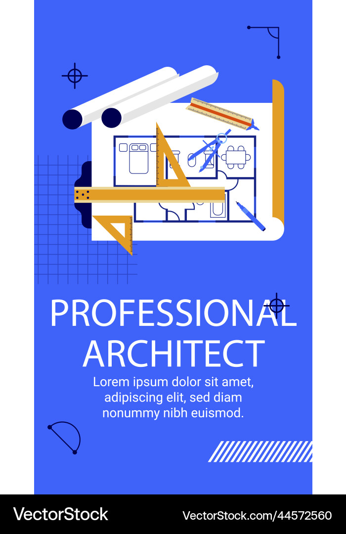 Minimal architecture project post stories Vector Image