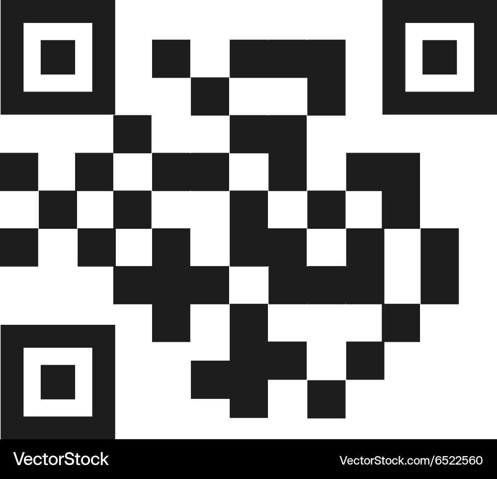 Qr code icon link and url symbol flat Vector Image