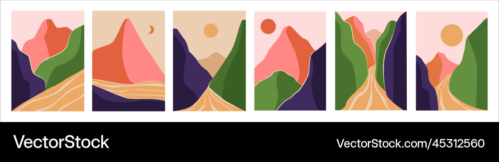 Retro wave mountains desert sunset japanese Retro wave mountains desert sunset japanese vector image