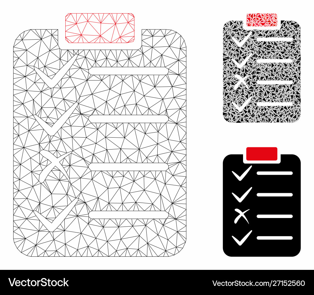 Task list mesh network model and triangle Task list mesh network model and triangle vector image