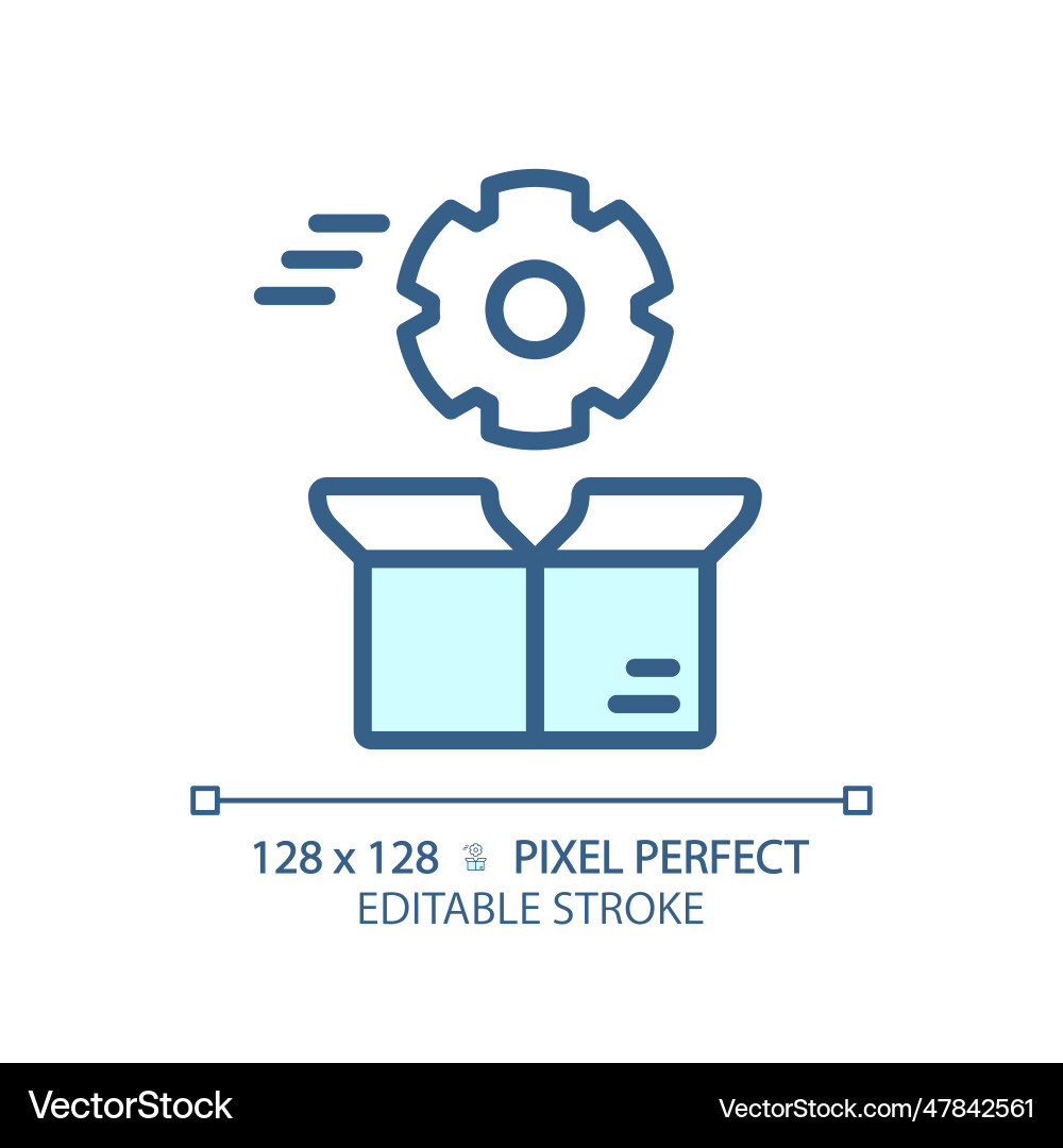 2d customizable optimization linear icon 2d customizable optimization linear icon vector image