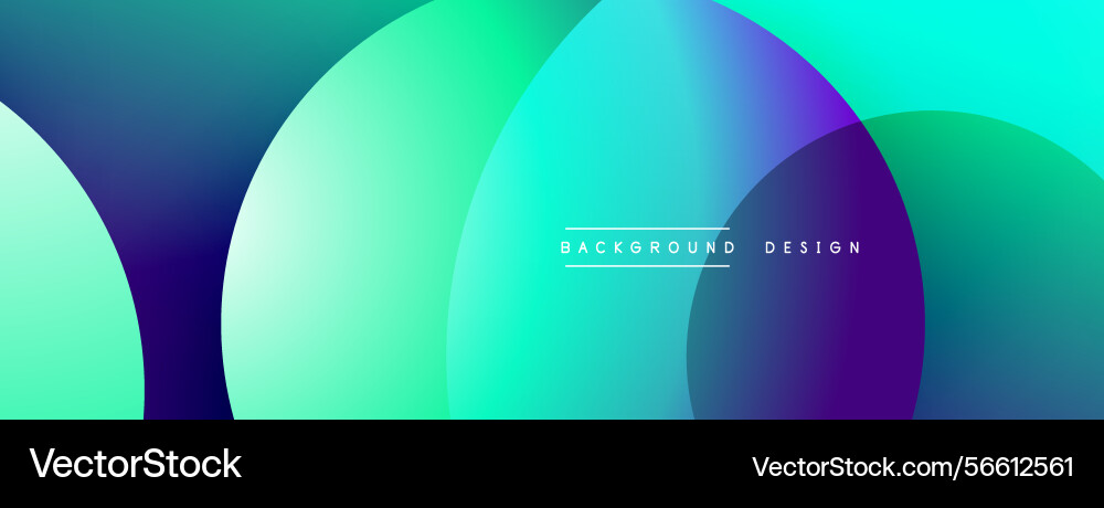 Abstract fluid shapes overlap creating vibrant Vector Image