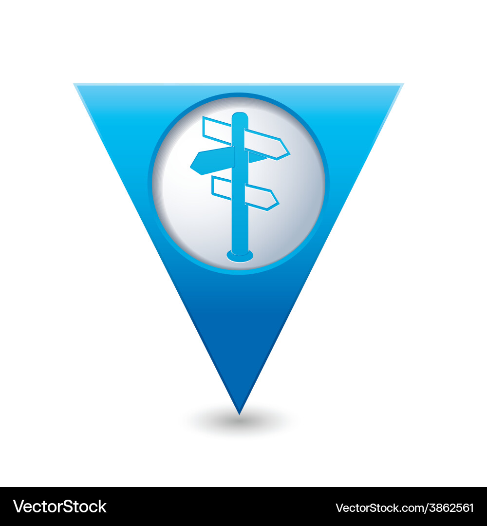 Blue Map Pointer Icon vector image
