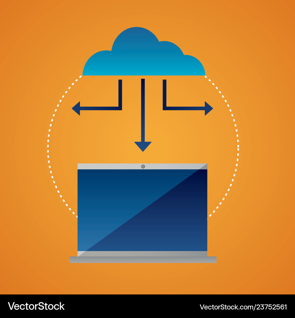 Cloud computing concept Vector Image