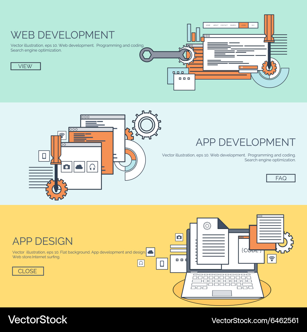 Coding & Development Background vector image