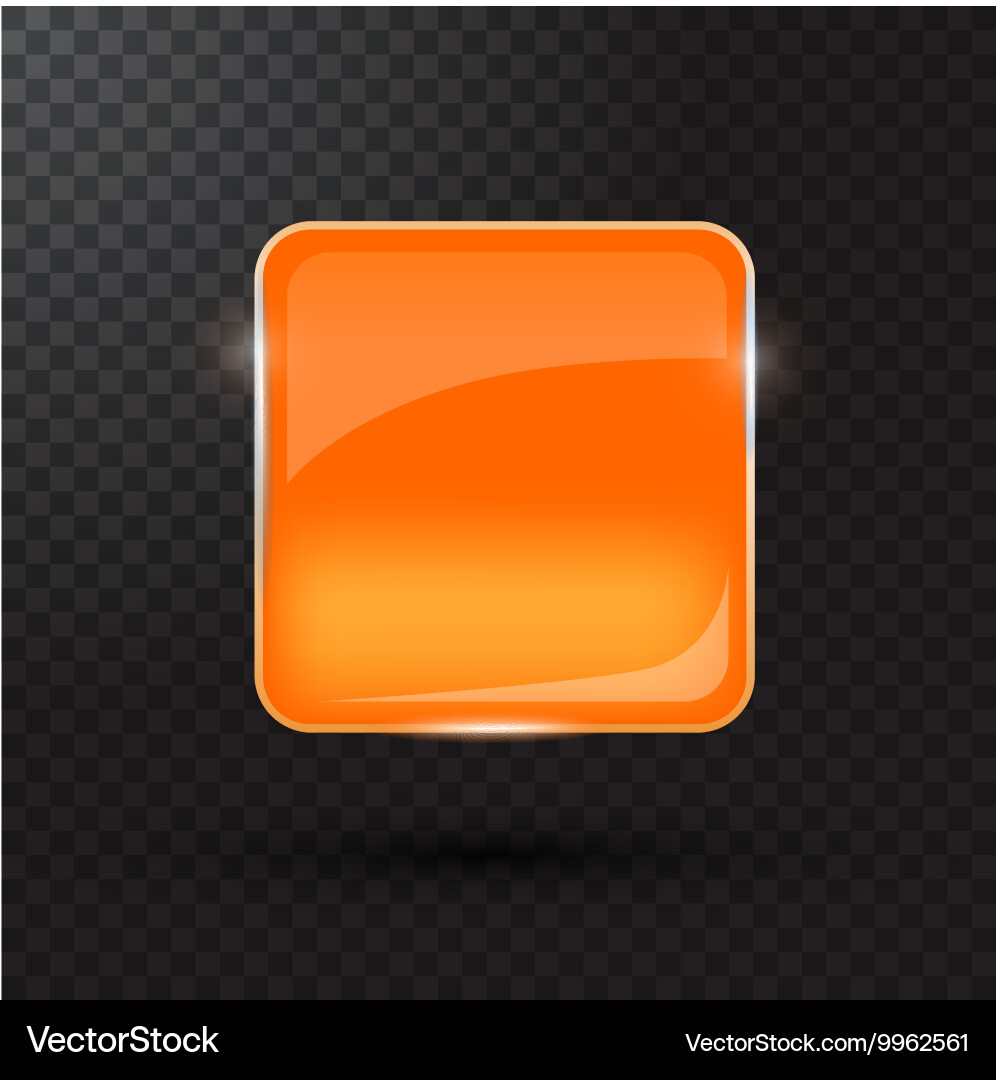 Colored glass button for web interface vector image