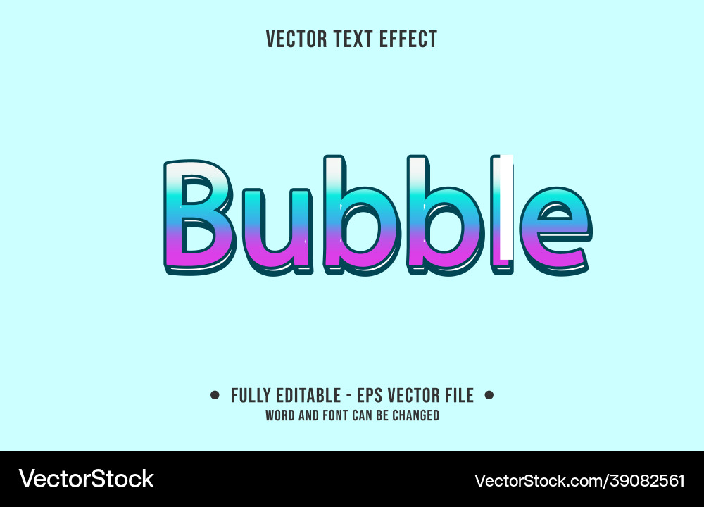 Editable text effect gradient style for digital Editable text effect gradient style for digital Vector Image