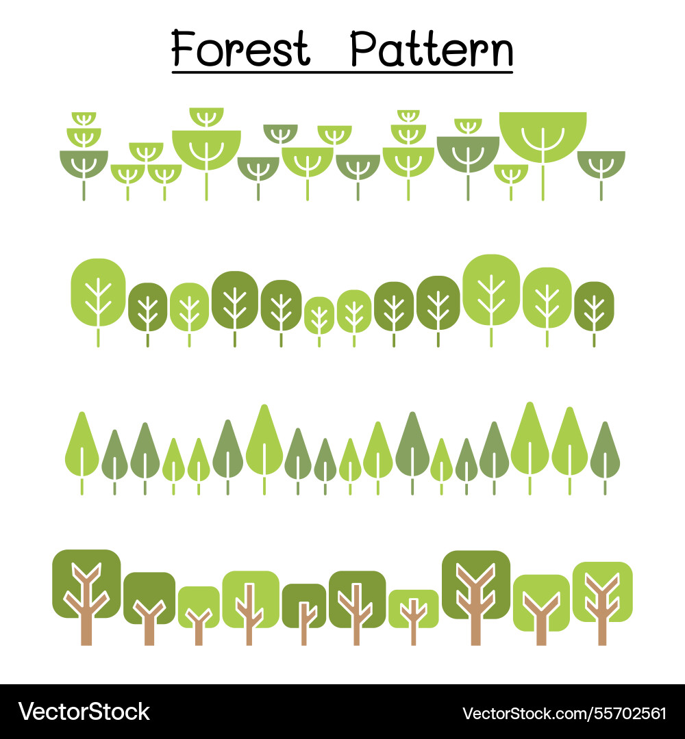 Forest pattern background landscape Forest pattern background landscape vector image