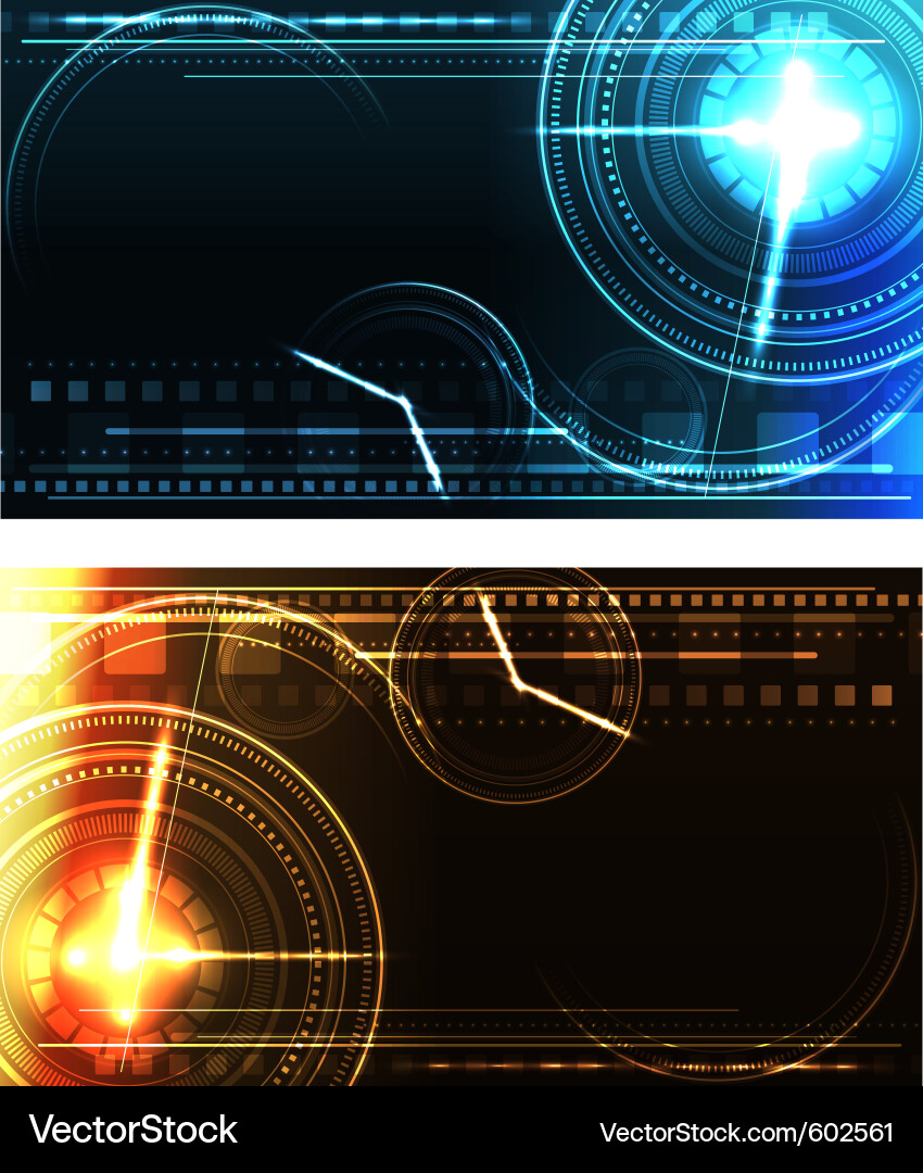 Glow Effect Backgrounds - Technology & Abstract vector image