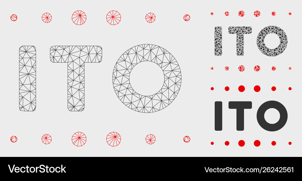 Ito caption mesh 2d model and triangle Ito caption mesh 2d model and triangle vector image
