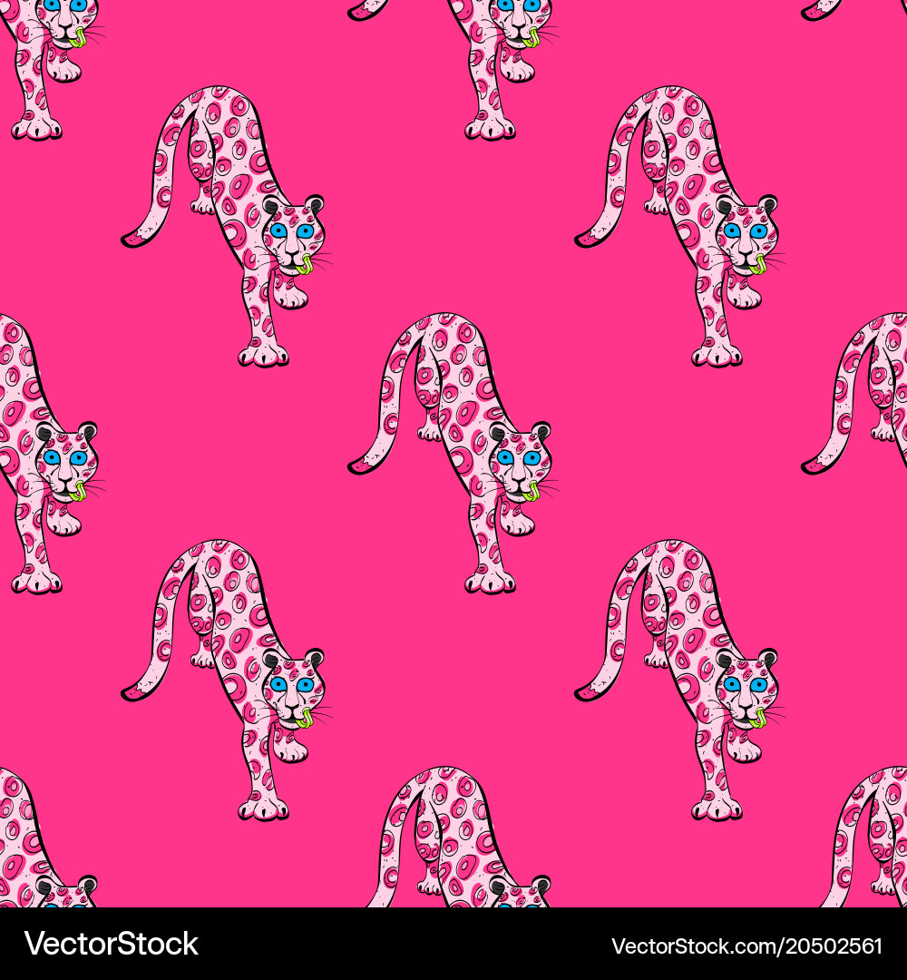 Leopard seamless pattern vector image