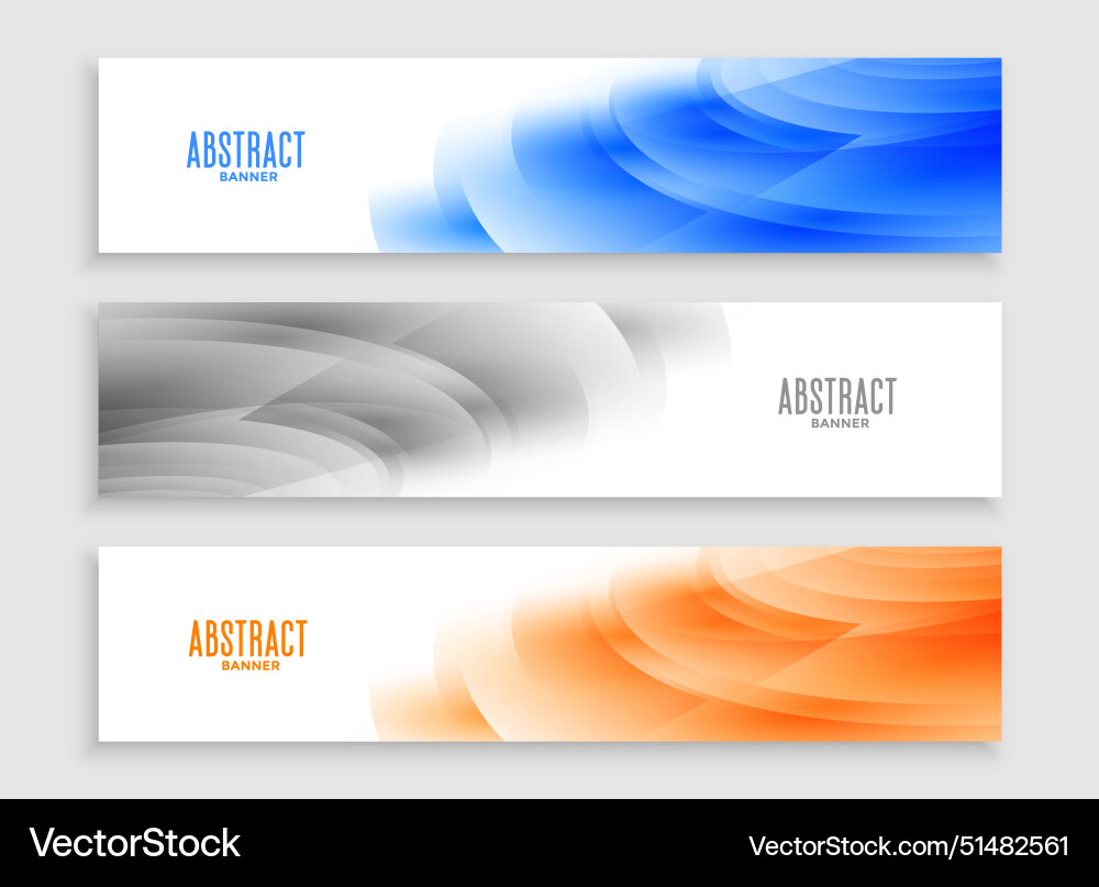 Modern and abstract horizontal website header vector image