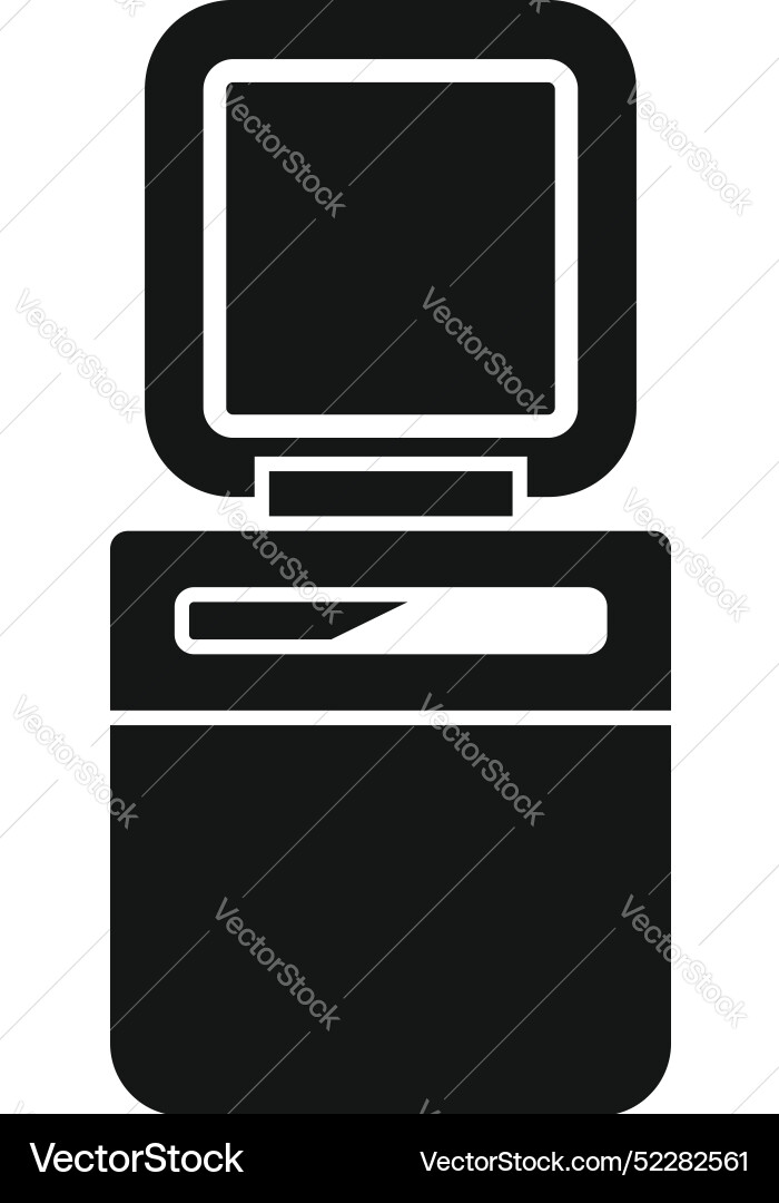 Open atm machine inserting credit card icon simple Open atm machine inserting credit card icon simple Vector Image