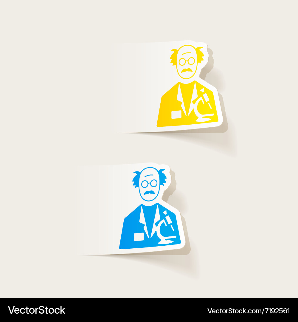 Realistic design element scientist Vector Image