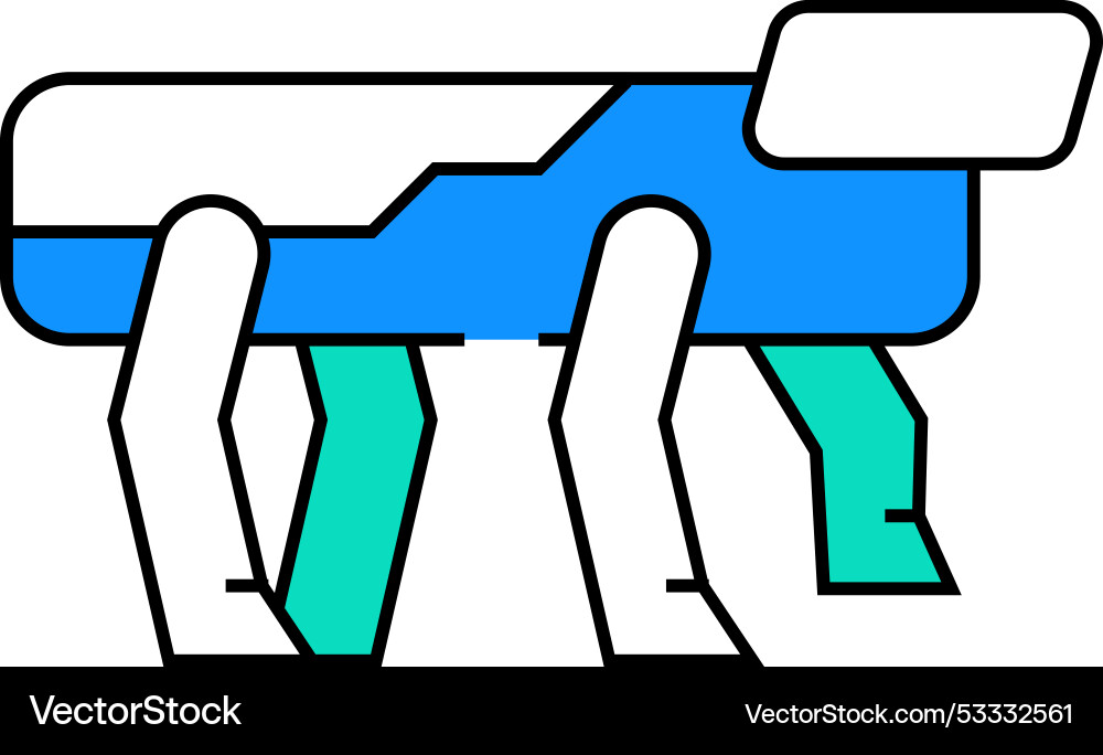 Robodog robot icon color Robodog robot icon color Vector Image