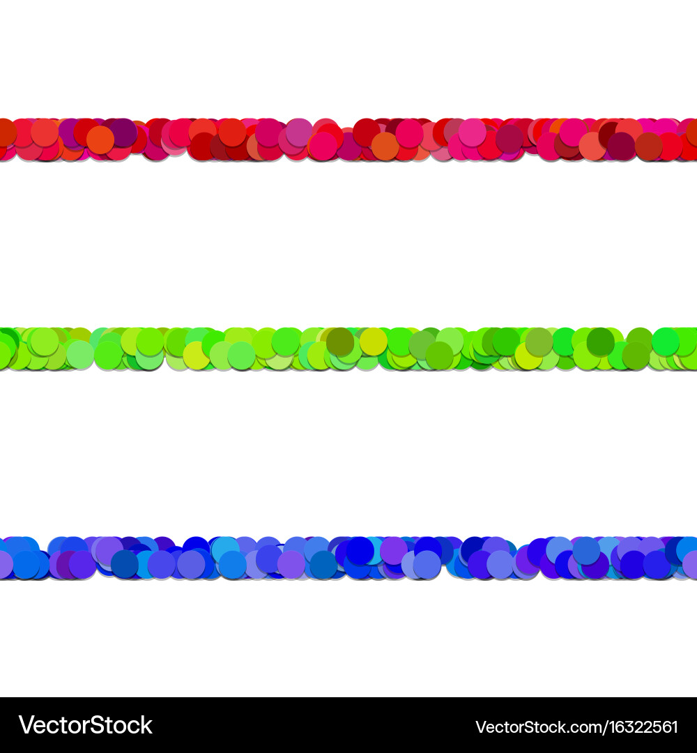 Seamless dot pattern paragraph divider line set vector image