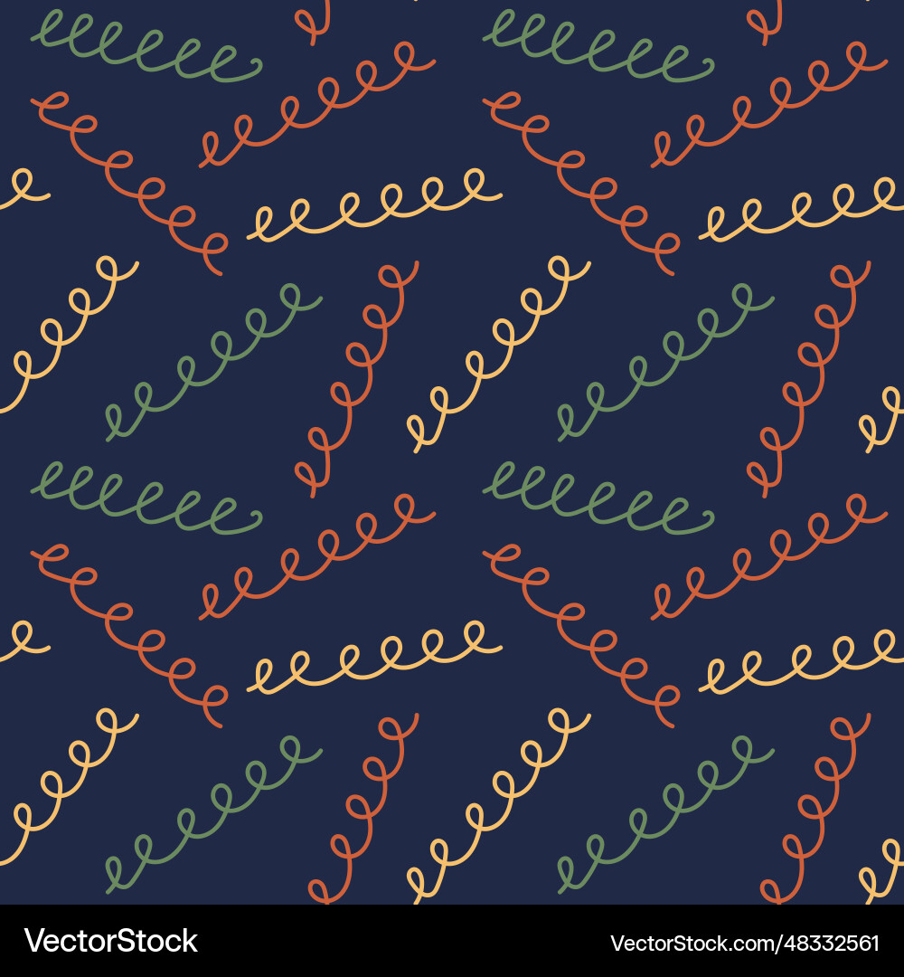 Seamless pattern with multicolored springs Seamless pattern with multicolored springs Vector Image