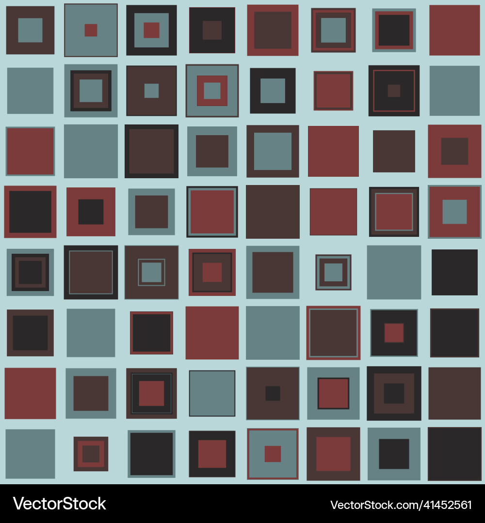 Seamless square pattern with simple shapes Vector Image
