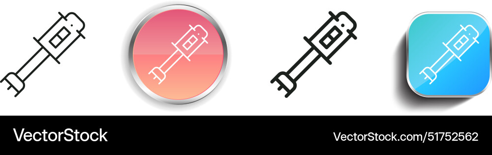 Ball picker icon thin linear regular and button Ball picker icon thin linear regular and button Vector Image