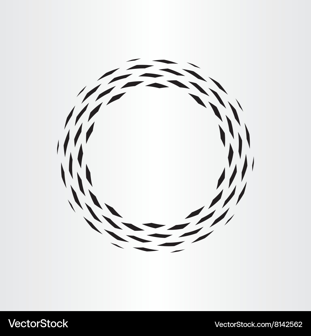 Black Circular Rotation Abstract Vector Image