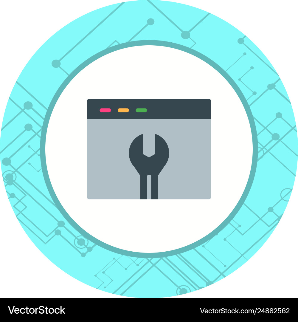 Browser settings icon design Vector Image