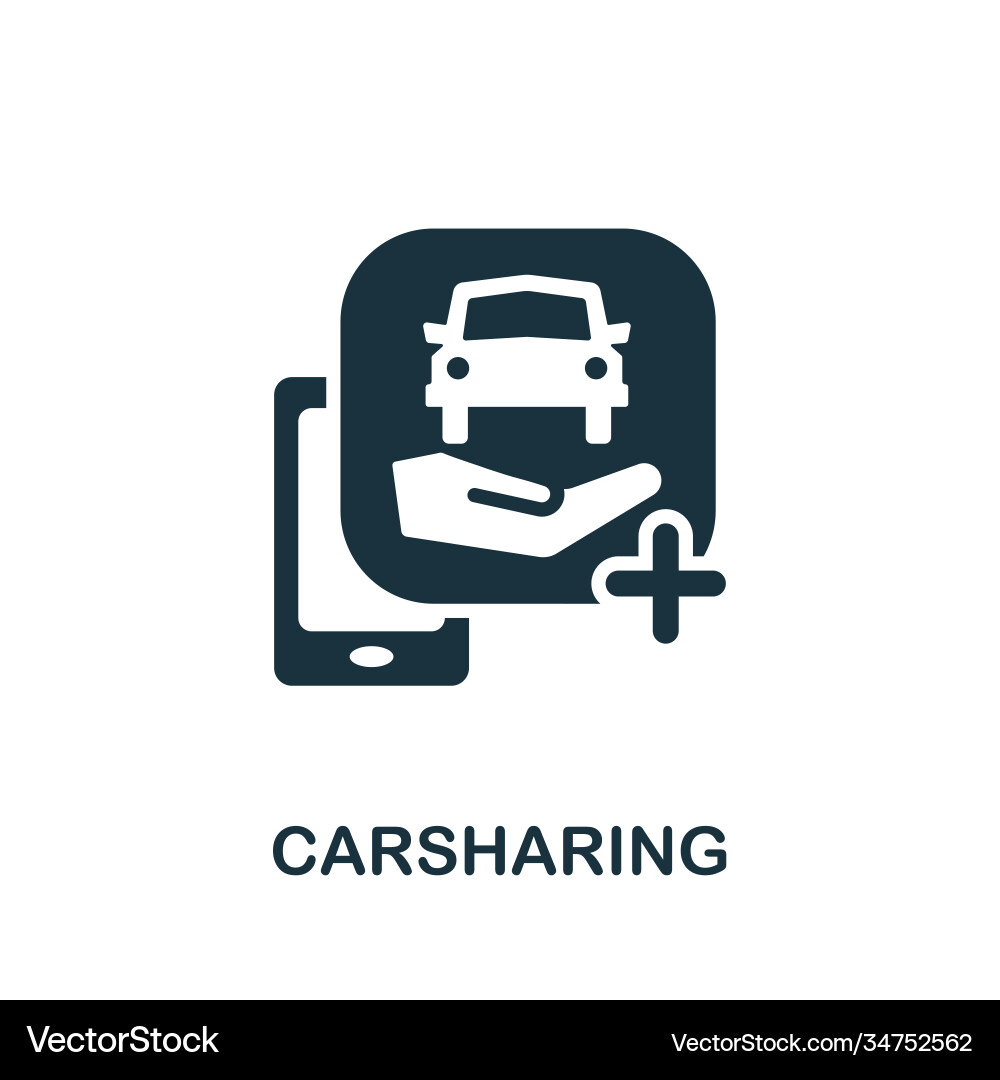 Carsharing icon simple element from Vector Image