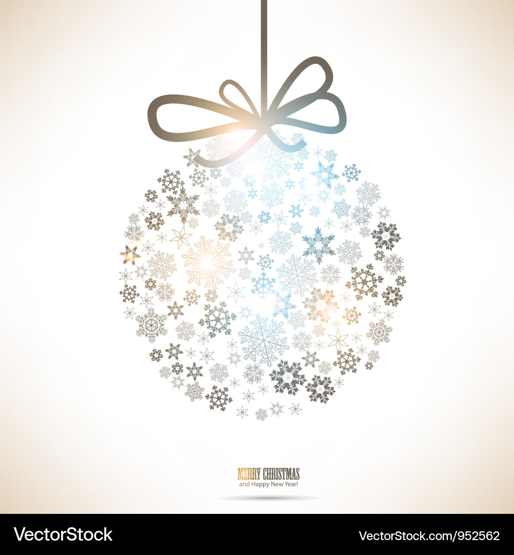 Christmas snowflake bauble vector image