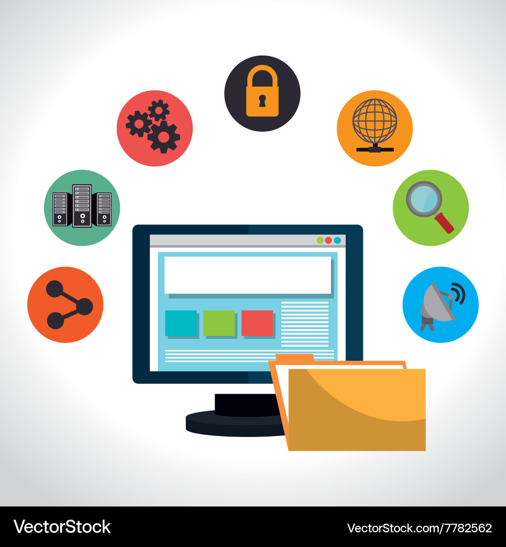 Data base design Vector Image