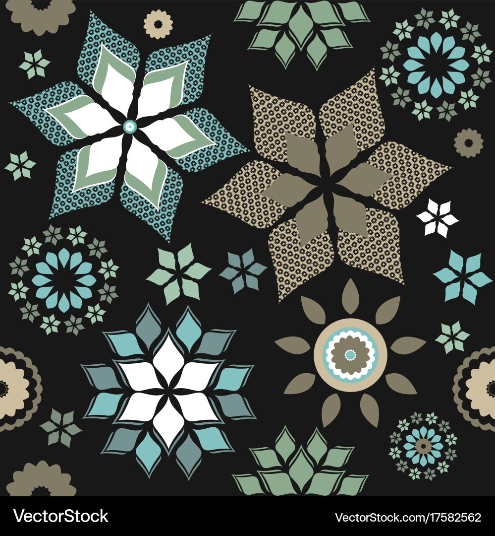 Decorative pattern with contrast elements Vector Image