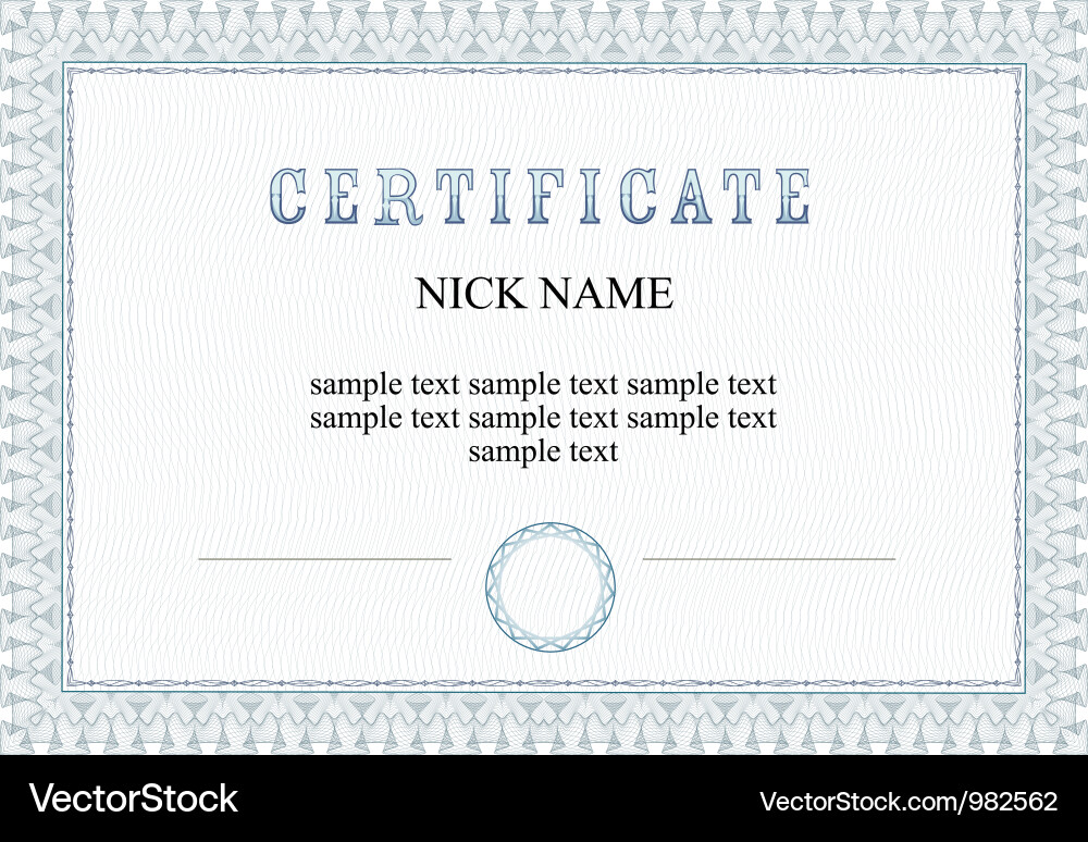 Elegant Certificate Background vector image