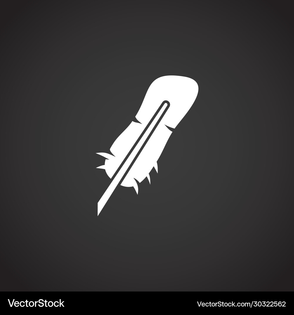 Feather icon on background for graphic and web Feather icon on background for graphic and web vector image