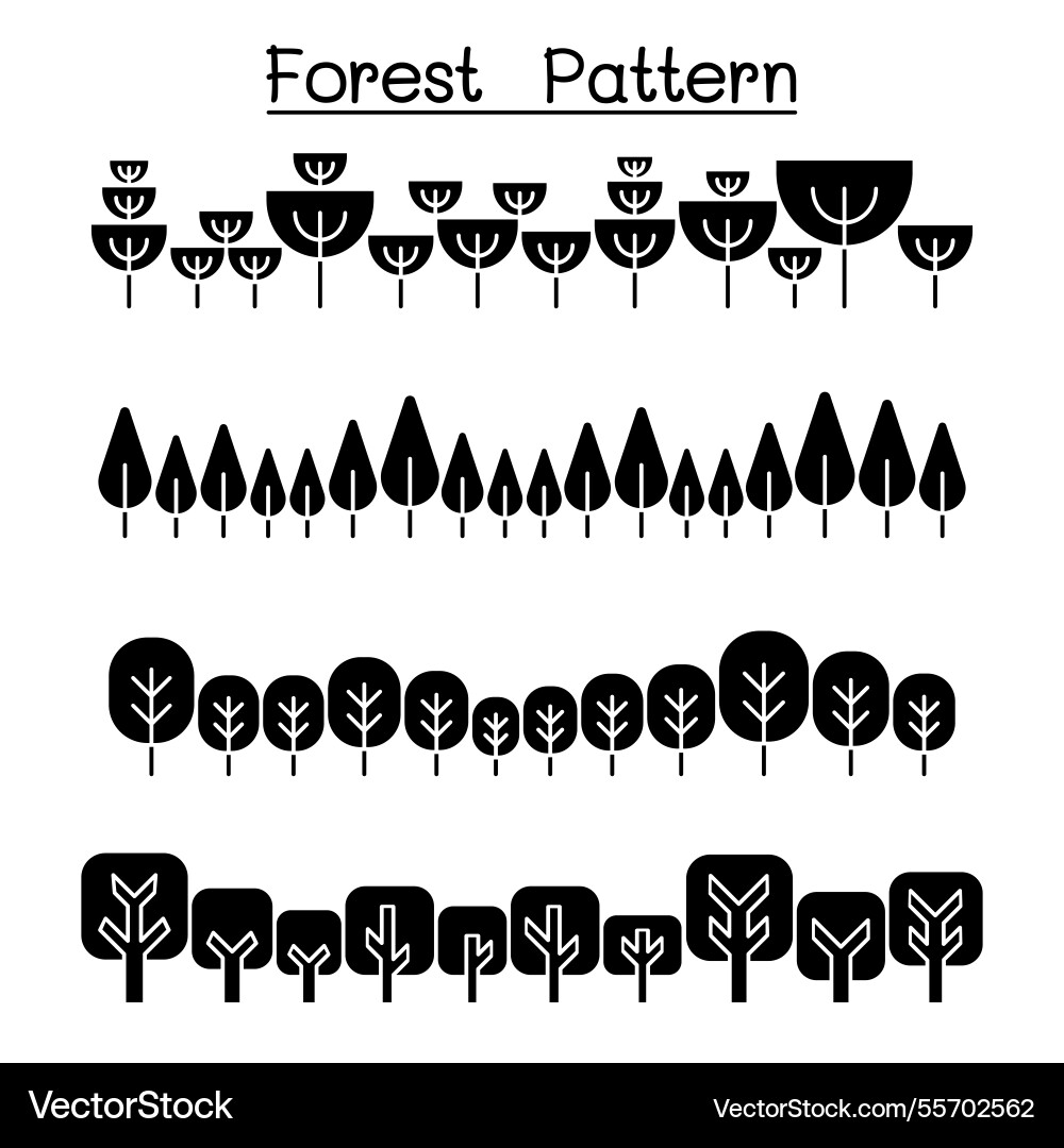 Forest pattern background landscape Forest pattern background landscape vector image