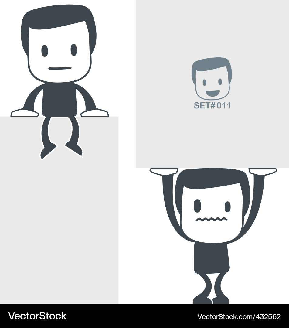 Gewichtheben Man Icon Set Vektorbild