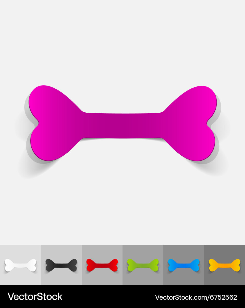 Realistic design element bone vector image