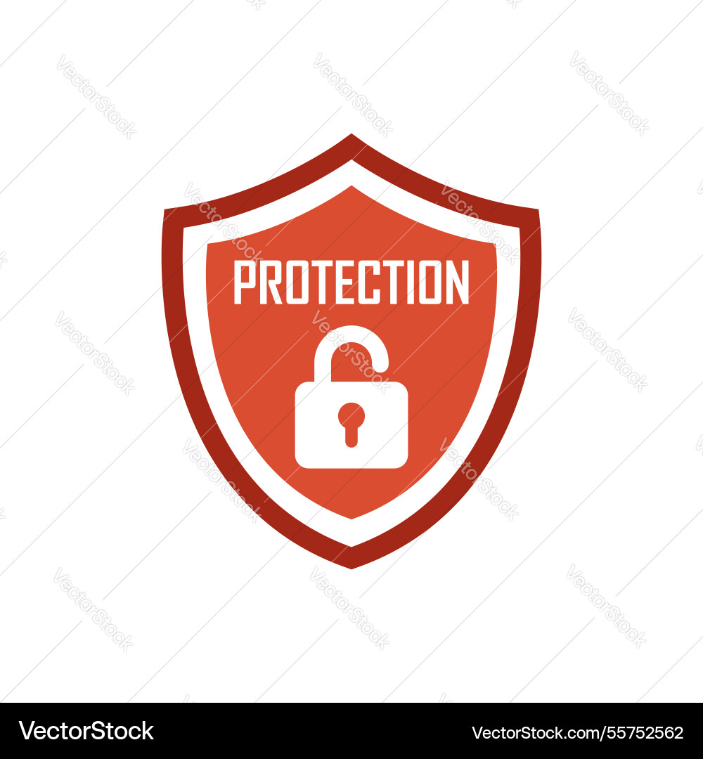 Secure icon in flat style privacy guarantee Secure icon in flat style privacy guarantee vector image