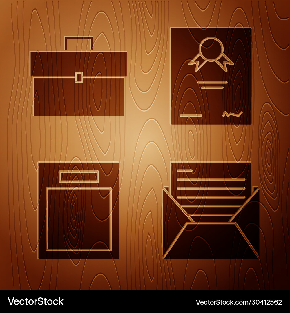 Set mail and e-mail briefcase empty form Set mail and e-mail briefcase empty form Vector Image