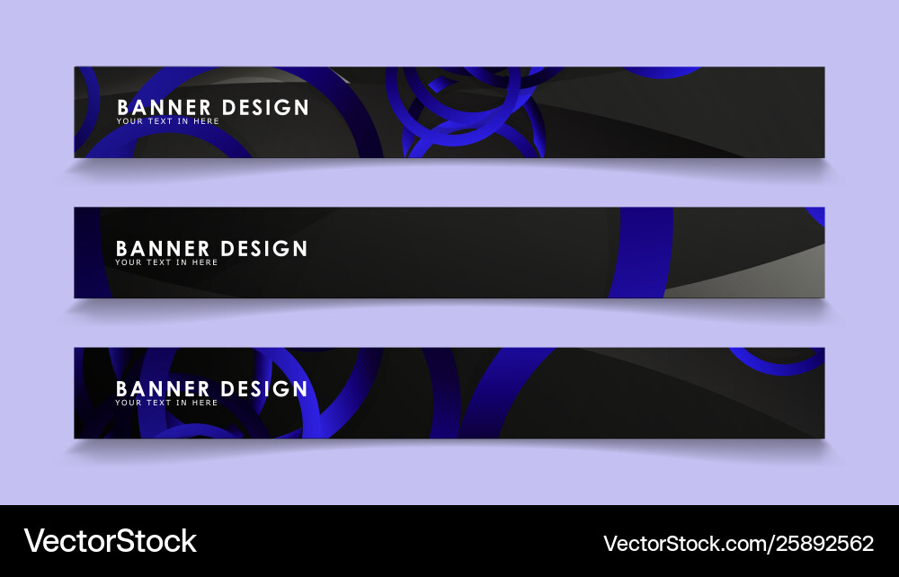 Set rectangular banners with background dark Set rectangular banners with background dark vector image