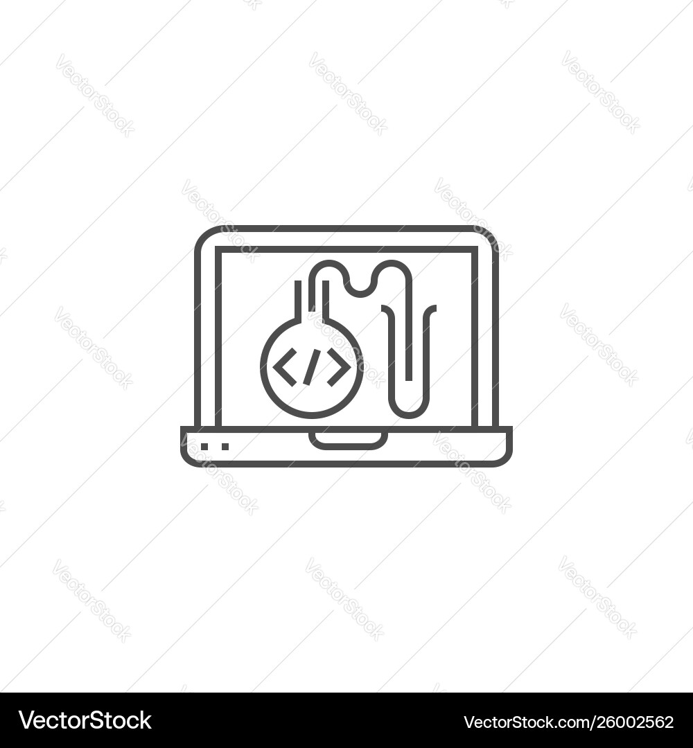 Testing programming line icon vector image