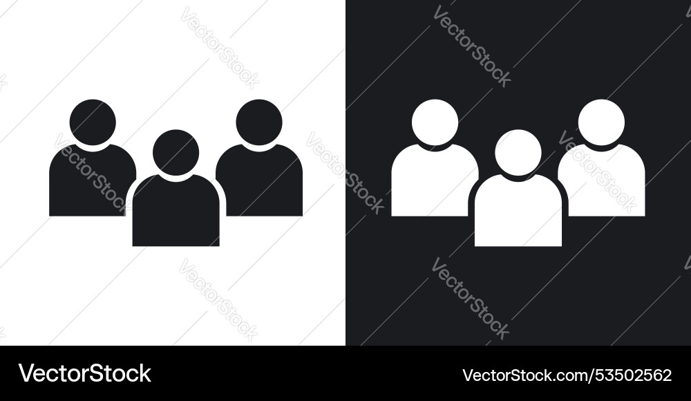 Usersline in thin line black color flat simple Usersline in thin line black color flat simple vector image