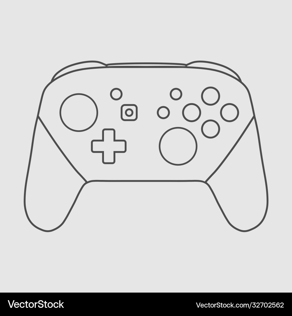 Video game controller linear Video game controller linear vector image