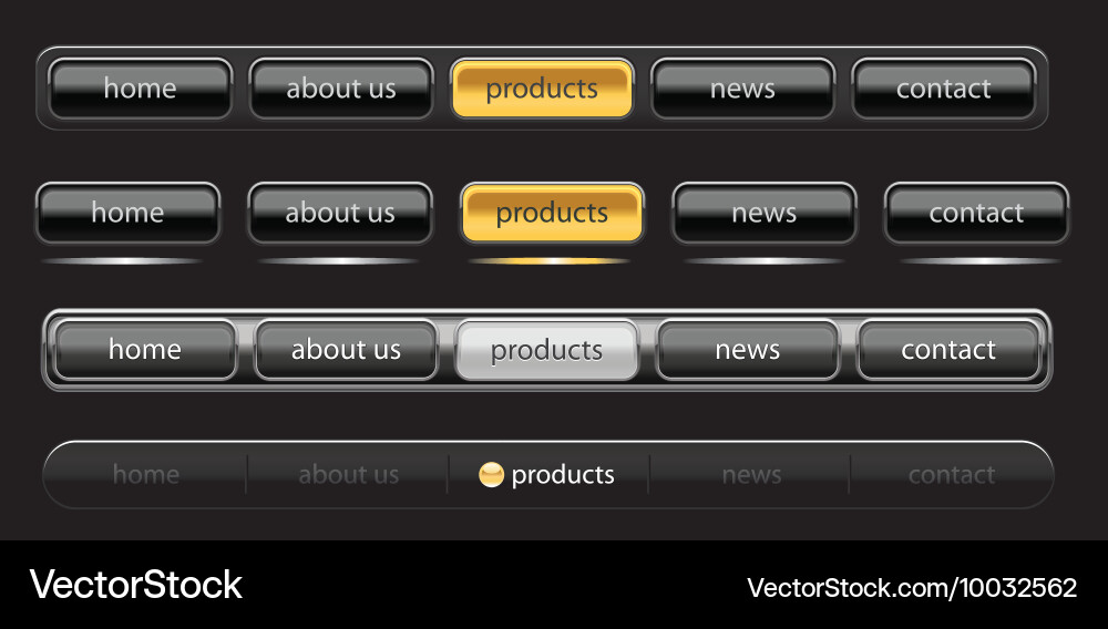 Web navigation templates Vector Image