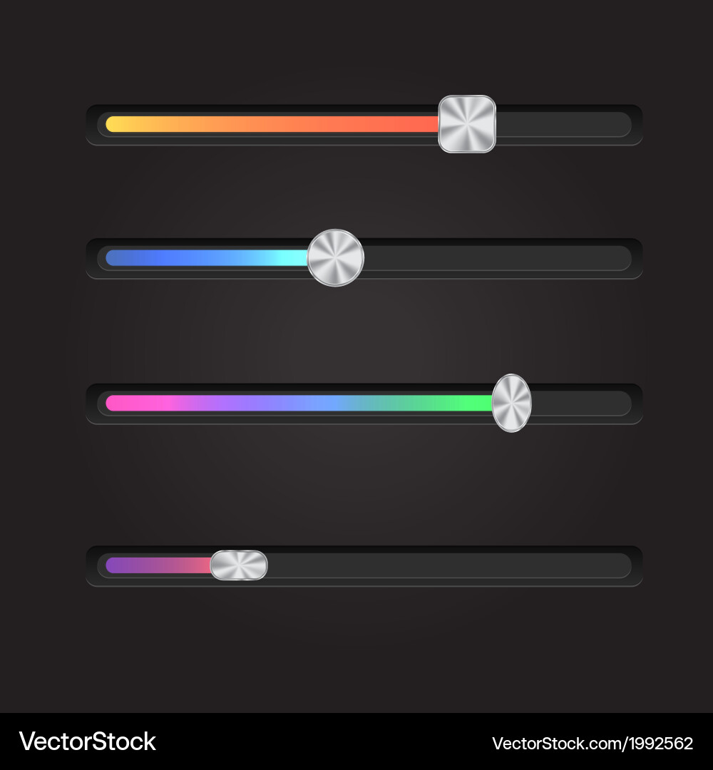 Web user interface set - sliders Vector Image